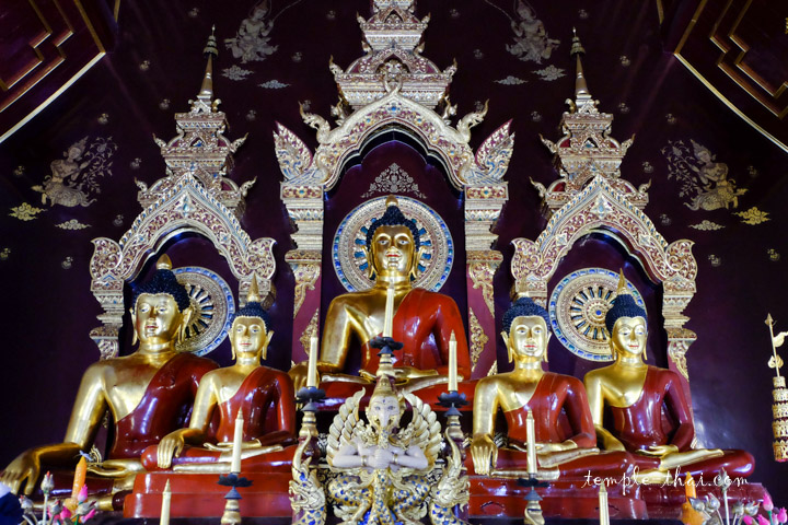 cinq bouddhas